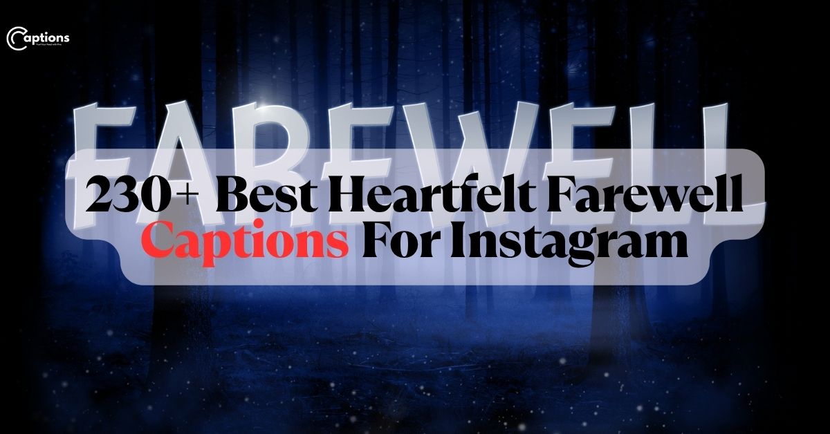 Farewell Captions For Instagram